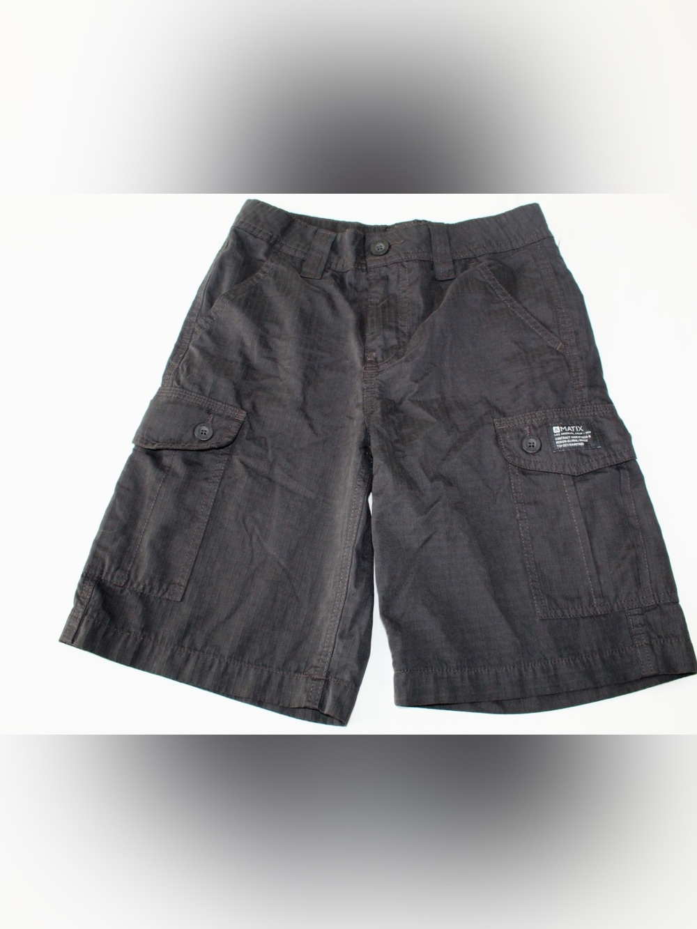 Matix Black Cargo Shorts with Side Pockets Size 8